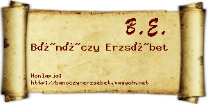 Bánóczy Erzsébet névjegykártya